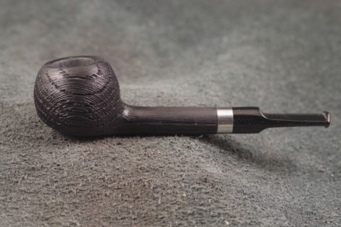 Pipe Pierre Morel PAUSE CAFE FOSSIL SILVER SITTER ACRY.